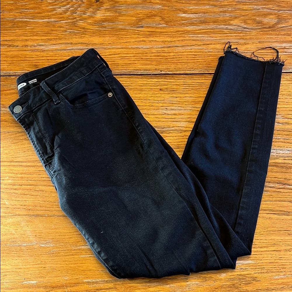 Old navy TALL black rockstar skinny jeans